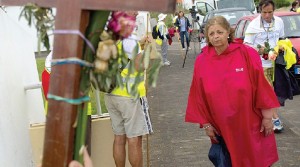 Nem a chuva de ontem fez desistir os peregrinos de seguirem caminho