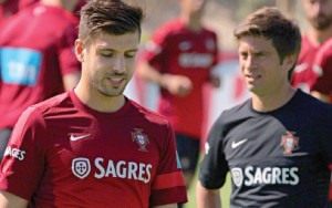 Miguel Veloso, ontem no treino da Seleção, na Praia D’El Rey, em Óbidos