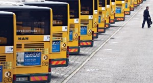 Na Carris quase todos os autocarros ficaram na estação (Foto de Mário Cruz/LUSA)