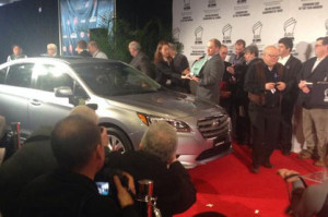O Subaru Legacy foi nomeado o melhor carro canadiano do ano pela AJAC, no 2015 Canadian International Auto Show. TWITTER / autoshowcanada