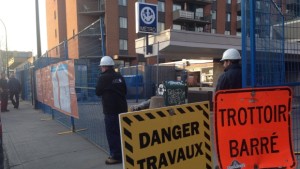 Os trabalhos de renovação na Beaubien Metro começaram na manhã de segunda-feira. (Jay Turnbull / CBC News)