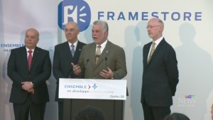  O primeiro-ministro Philippe Couillard anunciou na segunda-feira um investimento de 1 milhão de dólares no Framestore, um estúdio de efeitos visuais em Montreal
