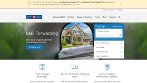 Uma mensagem no site da Canada Post alerta os utilizadores para uma falha de fim de semana