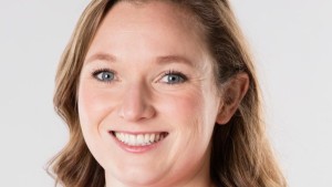 Rosie MacLennan, a porta-bandeira da equipa Canadá no Rio 2016 (Comité olímpico canadiano)