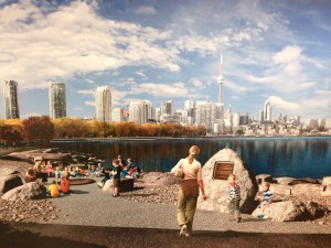 Imagem artística do parque urbano e do William G. Davis Trail no anterior local do Ontario Place - 16 de novembro de 2016