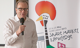 Michael_Meier, presidente da E3 dá inicio à AGM 2013