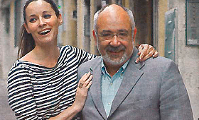 Maria João Bastos e Francisco Moita Flores, ontem, em Lisboa