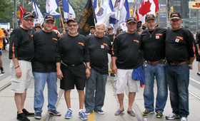 O executivo da LIUNA Local 506 a liderar os seus membros
