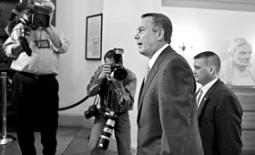 John Boehner, líder republicano da Câmara de Representantes, abriu porta a acordo (JIM LO SCALZO/EPA)