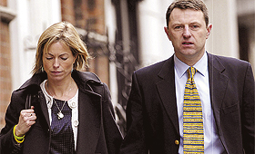 Kate e Gerry McCann sustentam a tese de que a filha está viva. (JAS LEHAL/REUTERS)