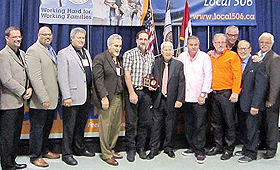 Membros dos diversos sindicatos durante a entrega dos Steward/Foreman Awards. (Direitos Reservados)