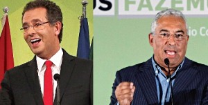 António José Seguro, líder do PS, e António Costa, presidente da Câmara de Lisboa, dois dos grandes vencedores da noite eleitoral (Fotos Mário Cruz/LUSA e Sérgio Lemos)