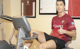 Ronaldo trabalhou no ginásio com o fisioterapeuta António Gaspar
