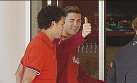 Ronaldo assistiu ontem às declarações de Pepe em Óbidos