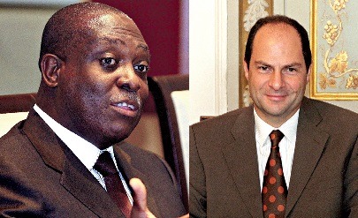 O vice-presidente de Angola, Manuel Vicente, e o procurador Paulo Gonçalves (à direita) (Fotos de Bruno Fonseca/Lusa e Pedro Catarino)