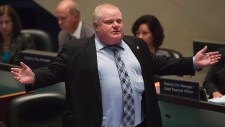 Rob Ford, durante uma reunião do conselho da cidade de Toronto - 13 de novembro, 2013. (The Canadian Press/Nathan Denette)