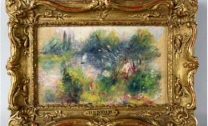 'Paisagem das Margens do Sena' terá sido pintado por Renoir em 1879 e era pertença do Museu de Baltimore