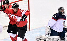 O Canadá bateu os EUA por 1-0, na meia-final do hóquei masculino dos Jogos Olímpicos de Sochi. Comité Olímpico Canadiano