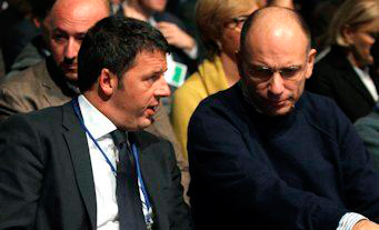 Matteo Renzi (à esquerda)