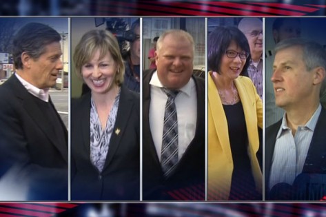 Os cinco principais candidatos a presidente de Toronto. CityNews