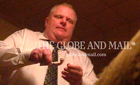 Um fotograma do presidente Rob Ford supostamente a partir de um vídeo visto por dois repórteres do Globe and Mail. (The Globe and Mail)