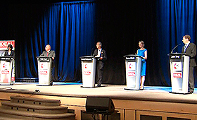 ROB FORD PARTICIPA NO PRIMEIRO DEBATE PARA PRESIDENTE DESDE A REABILITAÇÃO