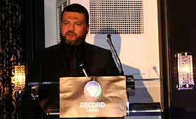 Marcelo Cardoso, Presidente da Record Internacional, na gala que assinalou a chegada da TV Record ao Canadá, no Trump Tower Hotel, em Toronto.