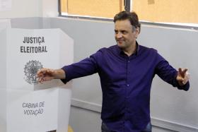 BRASIL/ELEIÇÕES: AÉCIO NEVES E MARINA SILVA CONFIANTES QUE VÃO À SEGUNDA VOLTA COM ROUSSEFF