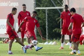 GONÇALO GUEDES NO ÚLTIMO TREINO DO BENFICA ANTES DA VIAGEM PARA O MÓNACO