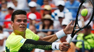 Milos Raonic, nesta foto de arquivo. (AP Photo/Kathy Willens)