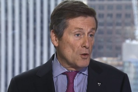 John Tory falou aos meios de comunicação sobre o estado de Toronto em 27 de novembro de 2014. CityNews