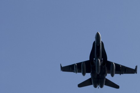 Um CF-18 canadiano. Adrian Wyld / TCPI / The Canadian Press.