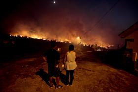 INCÊNDIO NA SERRA DA FREITA (VALE DE CAMBRA) COMBATIDO POR MAIS DE 80 BOMBEIROS