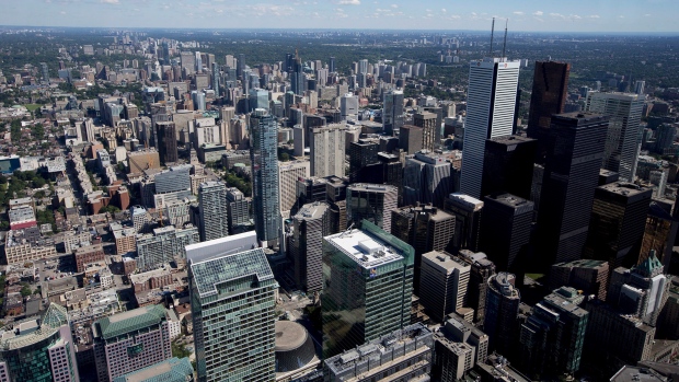O distrito financeiro de Toronto é retratado nesta foto de arquivo. The Canadian Press / Michelle Siu