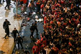 INCIDENTES MANCHAM FESTA DE COMEMORAÇÃO DO TÍTULO DO BENFICA