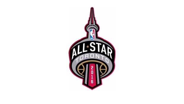 O logótipo para o 2016 NBA All-Star Game, que vai ser disputado em Toronto, em 14 de fevereiro de 2016, é mostrado numa foto de divulgação. (HO / The Canadian Press)