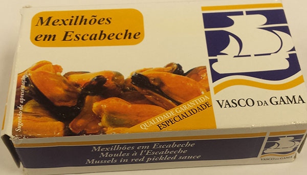 Uma grande variedade de produtos do mar enlatados da empresa Vasco Da Gama foram mandados recolher pela CFIA