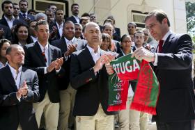 PASSOS COELHO DESPEDE-SE DA COMITIVA EM BAKU2015 COM REFERÊNCIAS OLÍMPICAS