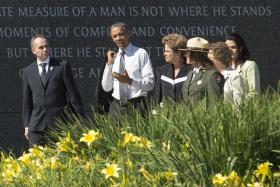 OBAMA RECEBE DILMA ROUSSEFF COM VISITA AO MONUMENTO A MARTIN LUTHER KING