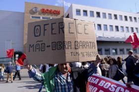 TRABALHADORES DA BOSCH EM GREVE POR AUMENTO SALARIAL DE UM EURO POR DIA