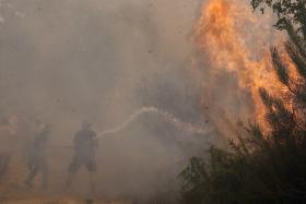 INCÊNDIOS: CASAS EM RISCO EM RIO DE COUROS, OURÉM – CDOS