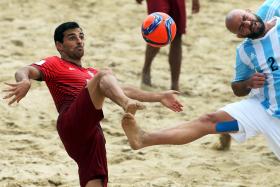 PORTUGAL NOS QUARTOS DE FINAL DE FUTEBOL DE PRAIA, AO GOLEAR ARGENTINA