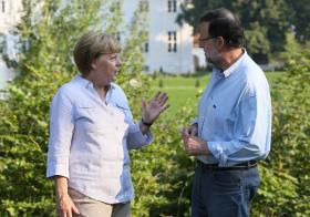 RAJOY E MERKEL ANALISAM CRISE MIGRATÓRIA NO INÍCIO DE CIMEIRA BILATERAL