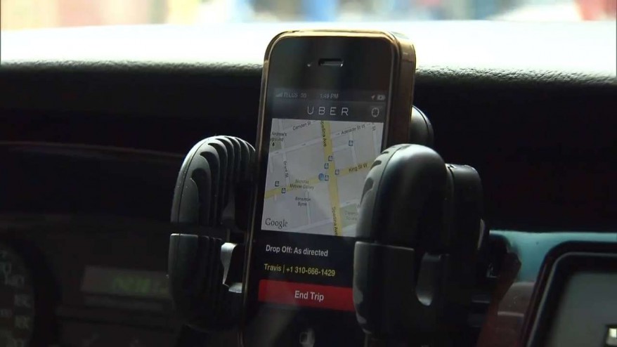 O aplicativo móvel Uber é mostrado num smartphone nesta foto de arquivo sem data CityNews