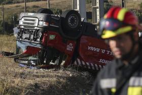 QUATRO BOMBEIROS FERIDOS EM DESPISTE DE VEÍCULO DE COMBATE A INCÊNDIOS NO DISTRITO DE BRAGANÇA