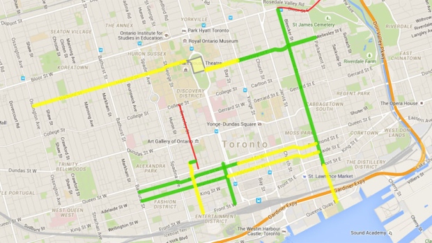 Mapa com os planos da cidade de Toronto para o prolongamento das ciclovias