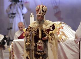 PAPA COPTA ORTODOXO EM JERUSALÉM PELA PRIMEIRA VEZ EM DÉCADAS