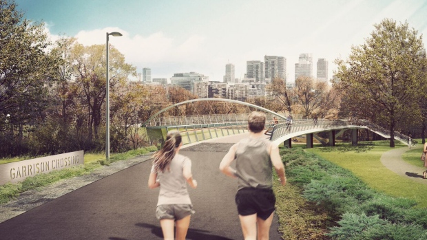 PONTE PARA PEÕES E CICLISTAS NA ÁREA DE FORT YORK VAI CUSTAR $19.7 MILHÕES