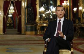 REI DE ESPANHA DIZ QUE ELEIÇÕES EXIGEM NOVA POLÍTICA DE DIÁLOGO E COMPROMISSO