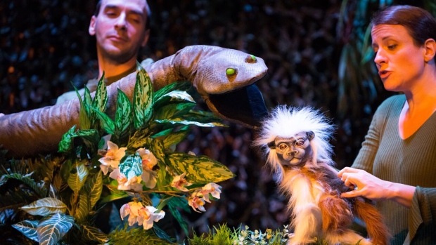 Capy's Big Day é um espetáculo de marionetes que caracteriza alguns dos animais populares do Biodome. (Espace pour la Vie/Martine Larose)